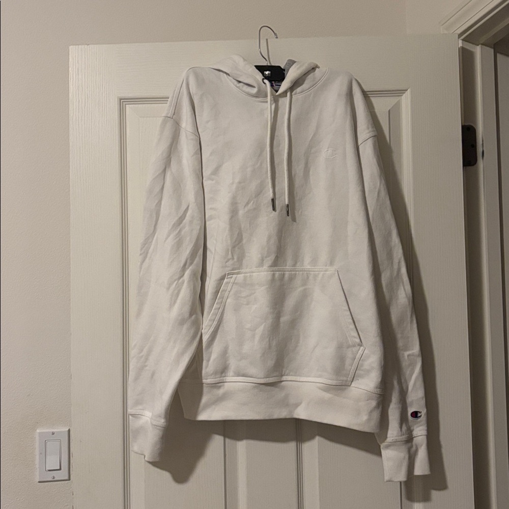 Champion Athletic White Hoodie Sz M